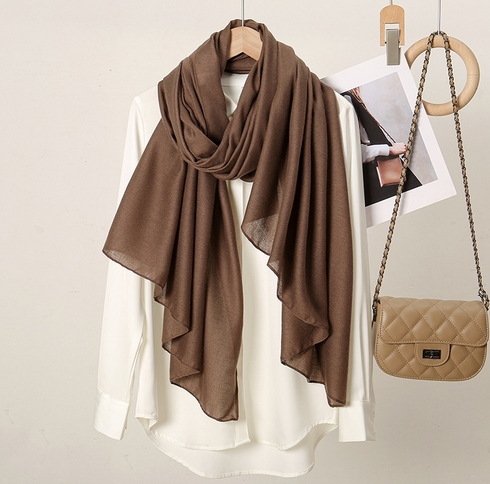 Autumn and Winter New Color Long Scarf Cotton and Hemp Scarf Wom